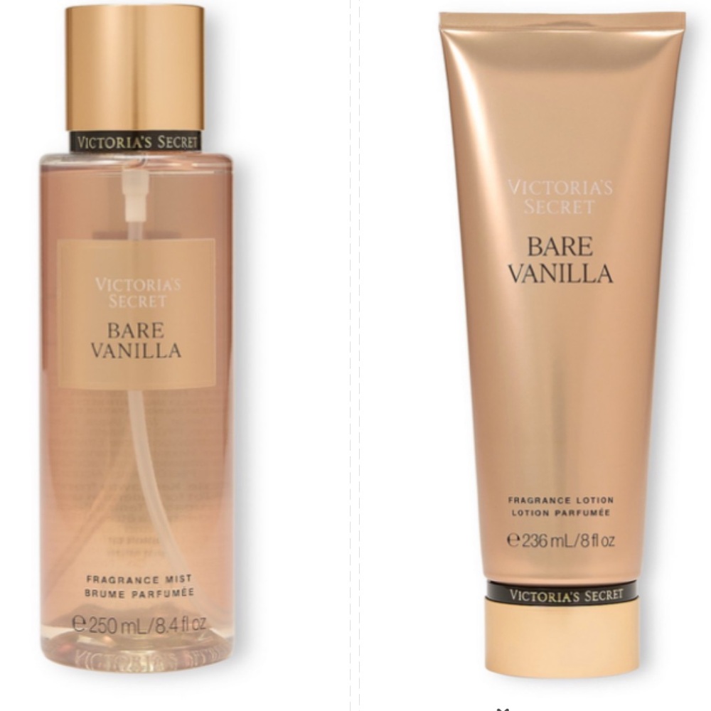 ❄️Victoria's Secret Bare Vanilla Fragrance Mist and Lotion Set